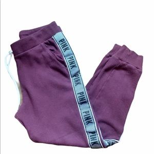VS Pink• Side logo comfy joggers burgundy